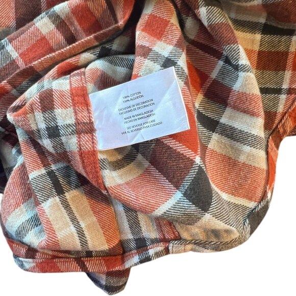 Men's NWT Eddie Bauer Long Sleeve‎ Button Up Plaid Flannel Shirt Size Small - Picture 7 of 8